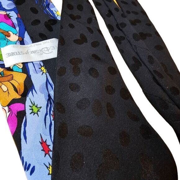 Disney Store Black Seven Dwarfs Silk Tie - Picture 3 of 5